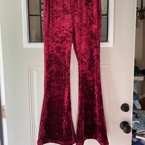 Hot Kiss soft velvet flare bottoms